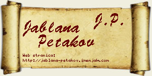 Jablana Petakov vizit kartica